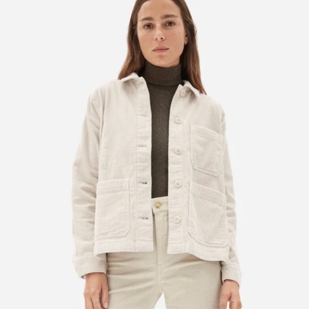 Everlane corduroy chore jacket Cream XS